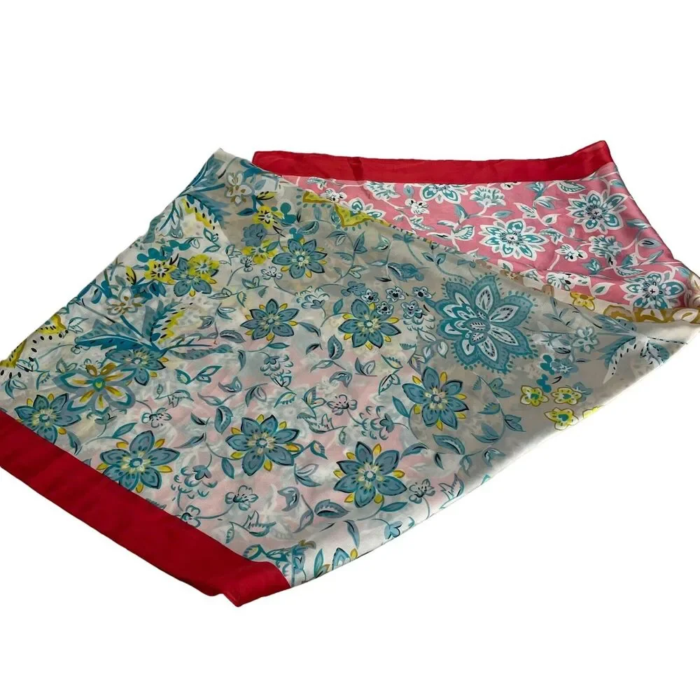 Pretty persuasions pink floral rectangle scarf wrap